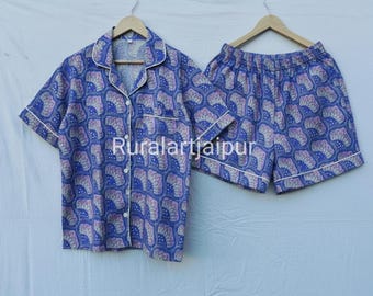 Cotton Bridal Short Pajama Set, Bridesmaid Gift