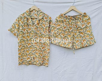 Floral Cotton Short Set, Bridesmaid Gift