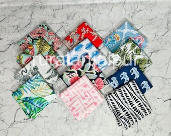 Hand Block Printed Cotton Napkins: Indian Floral Dinner Cloth