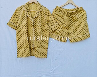 Cotton Bridesmaid Pajama Short Set, Personalized Gift