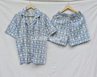 Floral Cotton Bridesmaid Pajama Short Set: Bridal Party Gift