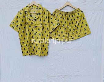 Cotton Short Pajama Set: Trendy Summer Bridal Wear