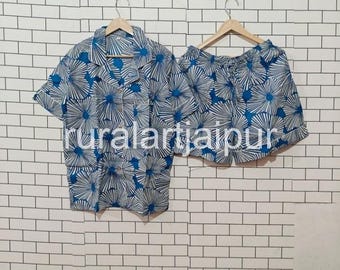 Cotton Bridesmaid Pajama Shorts Set: Bridal Party Gift