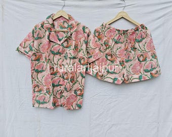 Cotton Pajama Set: Summer Short PJs, Girls' Birthday Outfit