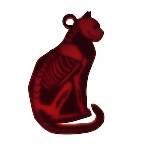 Cat X-Ray Keychain - Anatomical Skeleton Keyring - Veterinary Gift, Radiology Student Gift, Science Lover Key Chain, Pet Lover Accessory