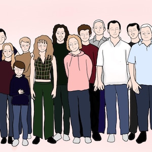 Disegno di famiglia da una foto