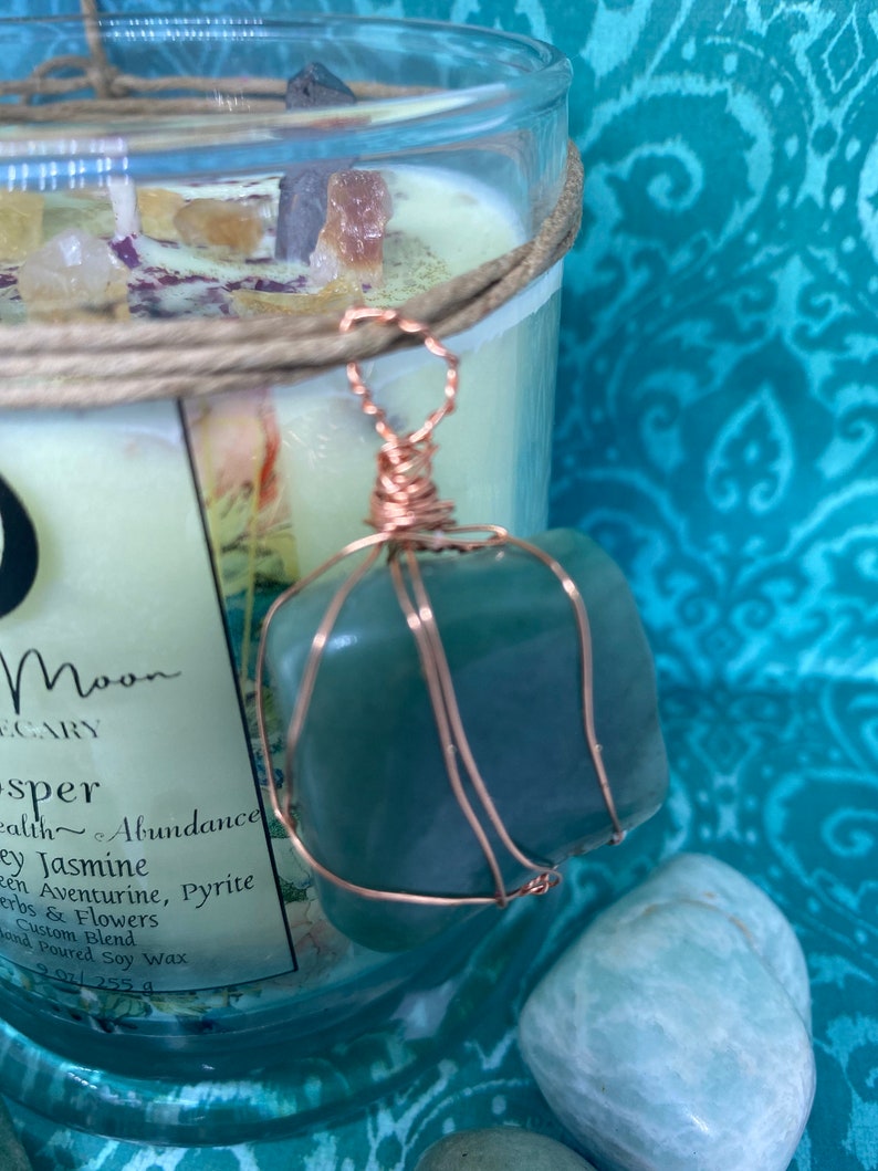 Abundance & Prosperity Candle Packed With Crystals Health Etsy