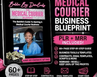 Medical Courier Business Guide | Medical Courier PLR MRR | Editable Canva Ebook | Resell Rights