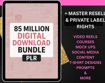Paquete de 10 millones + PLR MRR para ingresos pasivos / Productos digitales listos para usar / Derechos de reventa maestra / Todos nuestros productos digitales PLR