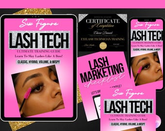 Lash Extension Training Course: PLR/MRR, Certificates & Business Guide (Digital Download)