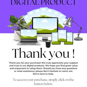 Canva Vorlage Download Seite | Digitaler Produkt-Download Danke Vorlage Seiten | Download-Vorlage für Etsy-Artikel | PLR MMR Weiterverkaufsrechte