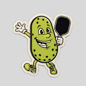Pickleball Cartoon Sticker