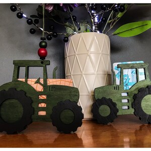 Tractor Gift Card Hanging Ornament SVG FILE - Laser Ready and Tested