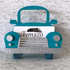 Porta biglietti da visita per auto d'epoca SOLO FILE SVG - Pronto per laser per materiale da 3 mm