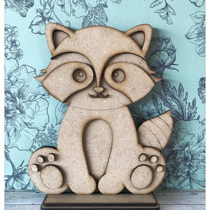 3D Racoon Layered Shelf Sitter SVG File for 3mm material - Laser Ready and Tested