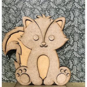 3D Skunk Layered Shelf Sitter SVG File for 3mm material - Laser Ready and Tested