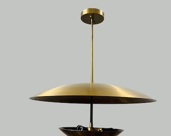 Messing Double Disk Chandelier - Unterputz 3-Licht-Leuchte