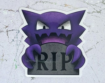 Haunter RIP pokemon emote vinyl sticker