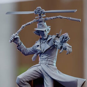 Detective – Figurina in scala 1:6 – Statua in resina Fan Art – Oggetto da collezione stampato in 3D