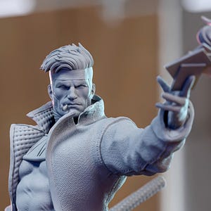 Gambit – Figurine 1:6 Scale – Fan Art Resin Statue – 3D Printed Collectible