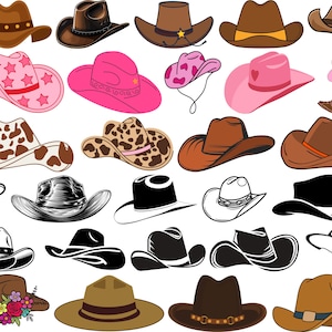 Cowboy Hat svg bundle, Cowboy Hat Silhouette, Southwestern svg, Cowboy Hat Cricut, Cowboy Hat Vector, Cowboy Hat Clipart