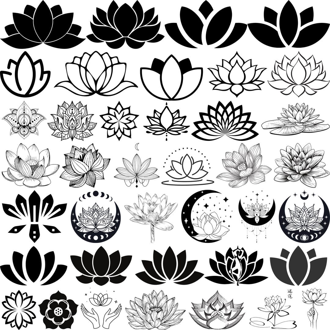 Lotus SVG Bundle, Mandala Flower Clipart (digital Download) - Etsy