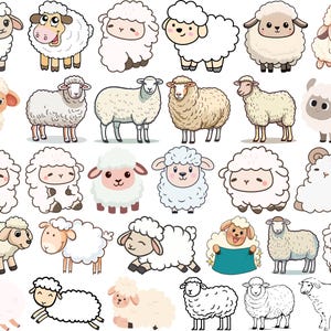 Sheep Svg Bundle, Sheep Clip Art, Sheep Vector Files, Farm animal svg, Sheep face svg,  Sheep Cut Files Cricut, heep png, Sheep eps,