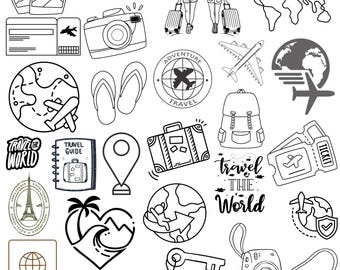 Travel SVG Bundle: Adventure Clipart, Vacation Cricut Files (Digital Download