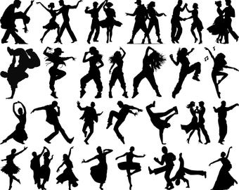 Dance SVG Bundle: Dancer Silhouettes, Clipart, and Cut Files (Digital Download