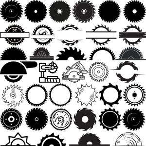Sågblad SVG-paket, Clipart-silhuett (digital nedladdning)