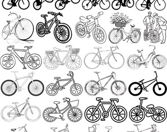Bicycle SVG Clipart Bundle: Bike Cut Files for Cricut (Digital Download)
