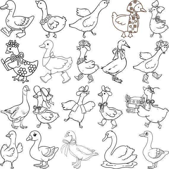 Goose SVG Bundle: Geese Silhouette Vector, Cricut Cut Files (Digital Download)