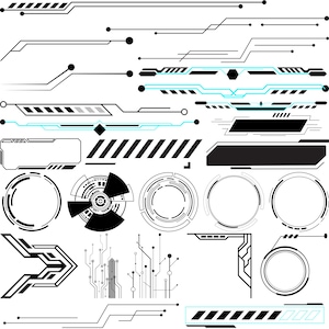 Cyberpunk Technology SVG Bundle: Futuristic Silhouette Vector Graphics (Digital Download)
