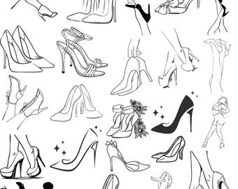 Heels SVG Bundle, High Heels Cut Datei für Cricut, High Heels svg, High Heels Clipart, High Heels Silhouette,