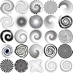 Spirale SVG-Bundle, Spirale Clipart, Swirl svg, Spirale Cut-Dateien für Cricut, Spirale Vektor, Hypnose Spirale svg, Geometrisches Muster
