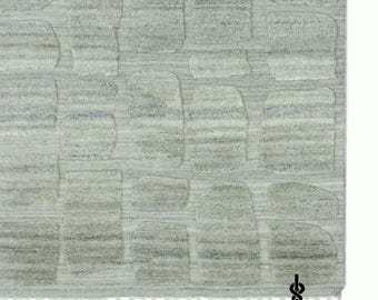 Tappeto in lana annodato a mano: morbido tappeto Kelen grigio