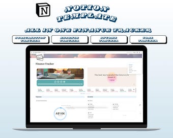Notion Finance-mall Personlig ekonomiplanerare | Mall för finansiell budgetplanerare | Notion Finance Tracker | Notion Budget Tracker