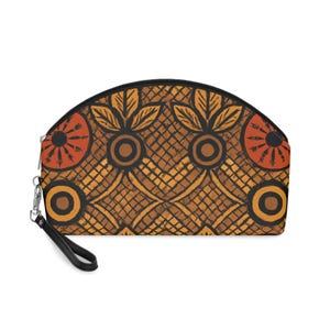 Boho Makeup Bag - Stylish Cosmetic Pouch, Floral Travel Organizer, Gift for Her, Vintage Makeup Case, Earthy Aesthetic Accessory