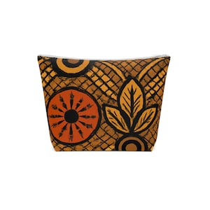 Ankara Cotton Cosmetic Bag, African Print Makeup Pouch, Travel Toiletry Organizer, Zippered Cosmetic Case, Ethnic Fabric Cosmetic Bag,