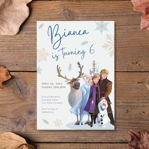 FROZEN Birthday Invitation Elsa Birthday Party Invite Frozen Party Invitation Editable Frozen Invitation Winter Snow Birthday Printable