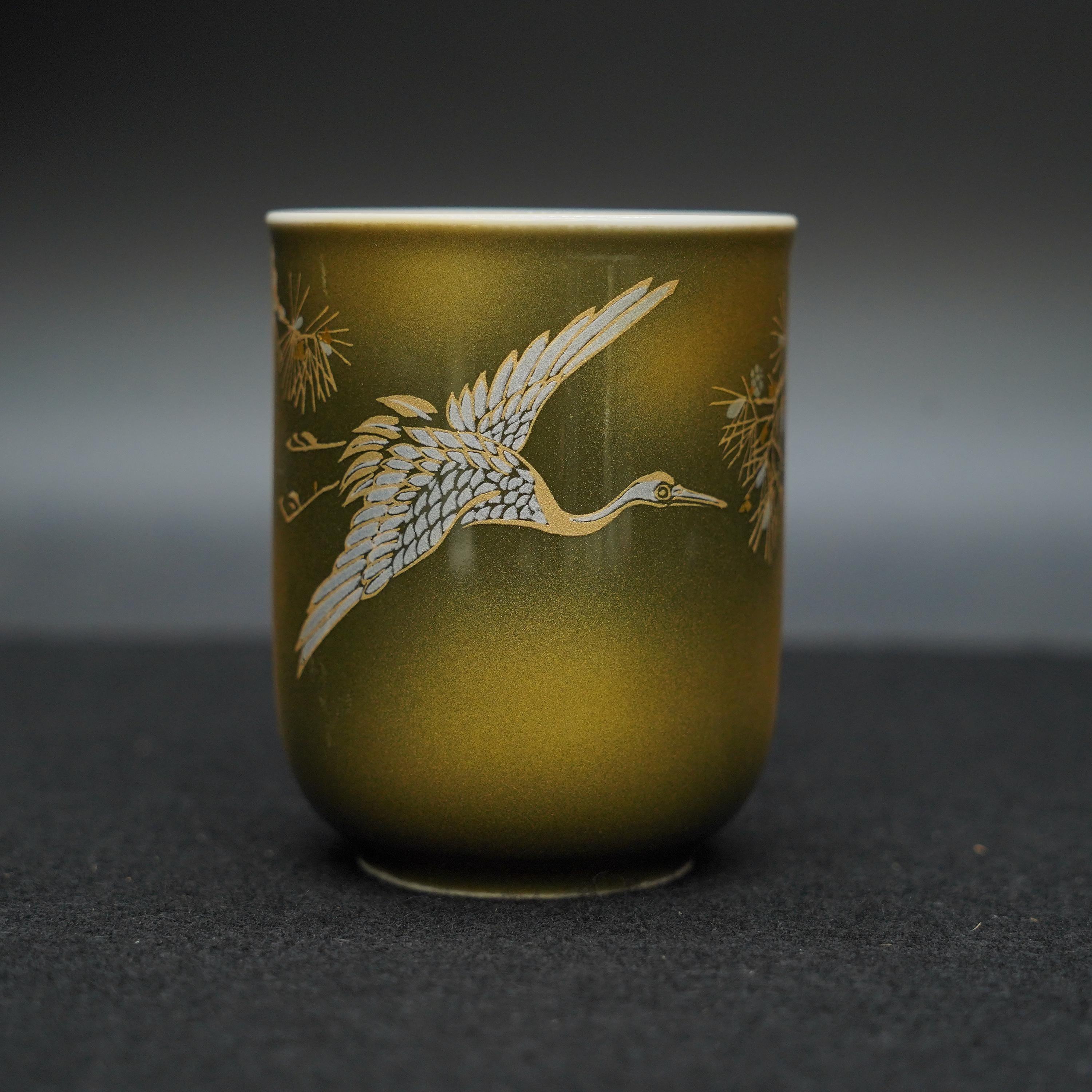 Kutani Ware Tea Cup With Rice Bowl Set – Crane & Turtle Gold