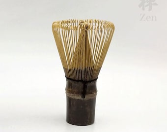 High-Quality Chasen Matcha Whisk – 100-Prong Bamboo Tea Whisk – Black Bamboo “Shichiku” – Japanese Tea Ceremony Tool – New – Takehodo Brand