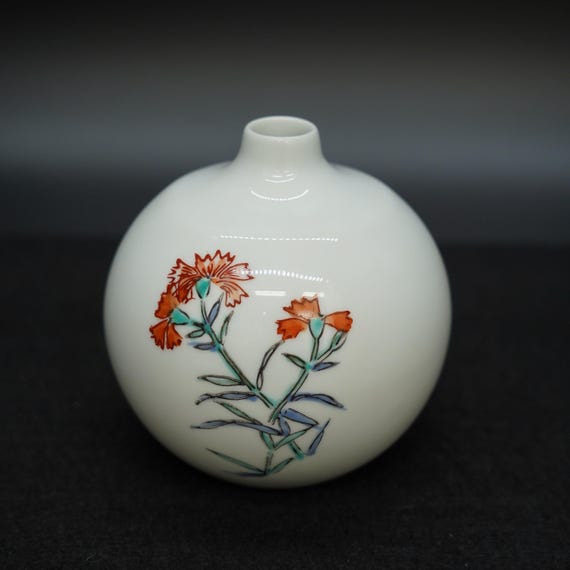 Vintage Japanese Porcelain Single-flower Vase | Hand-painted