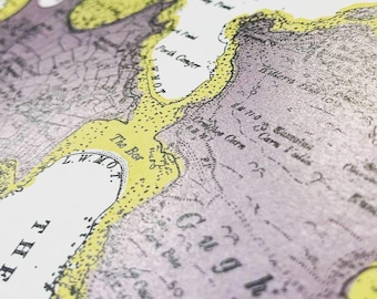 Hand-Printed map of St Agnes, Isles of Scilly