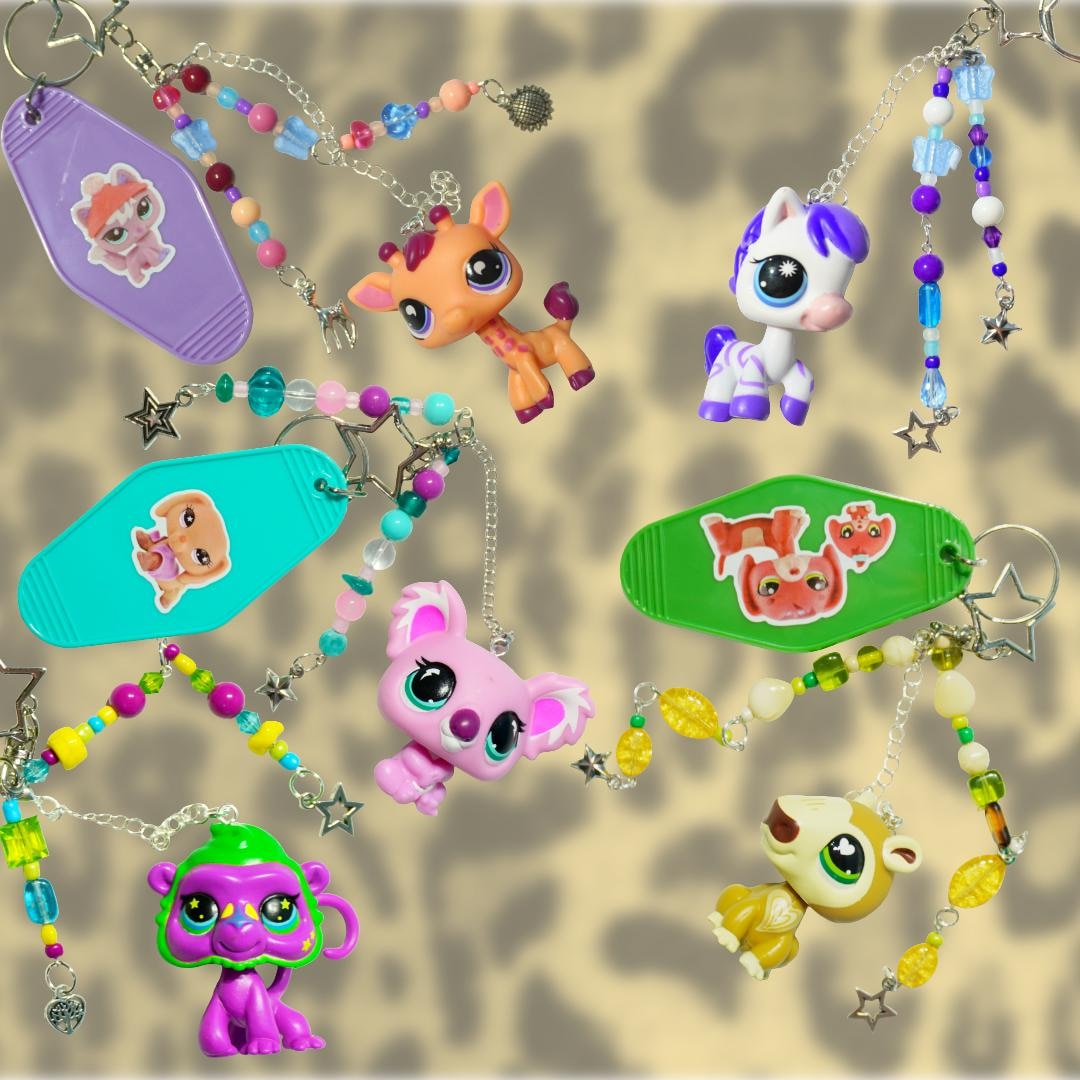 Zoo Animal LPS Charm Key Chains Pick Your Pet Littlest Pet Shop ...
