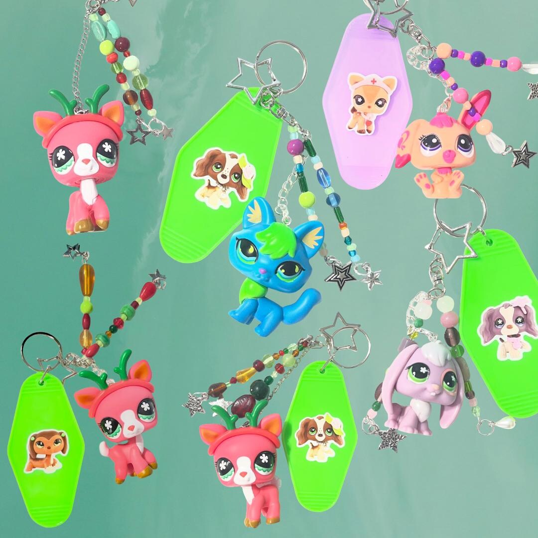 Forest LPS Charm Key Chains Pick Your Pet Littlest Pet Shop Deer Rabbit ...