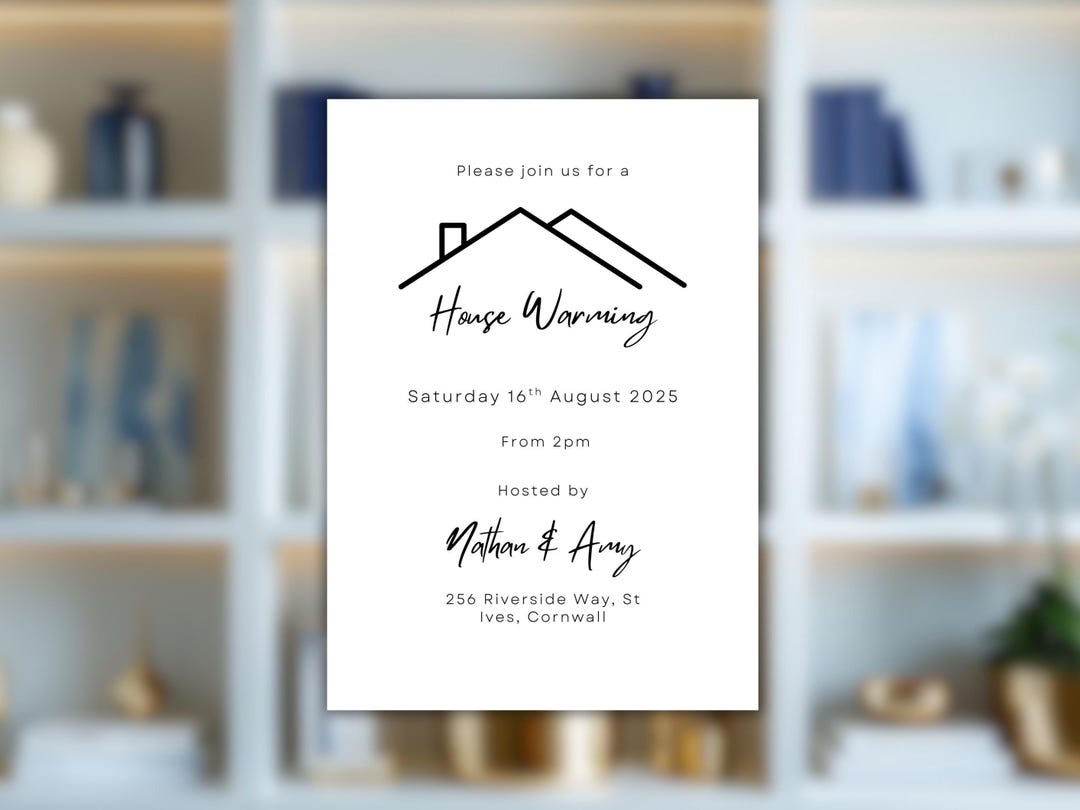 Editable House Warming Invitation, Printable Download Invite Template ...