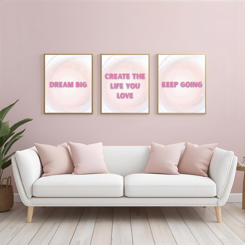 Lot 3 Posters Pleine Conscience Aura - Décoration Murale Mindfulness Esprit Corps Âme
