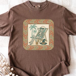 Comfort Colors® Just Waiting for Halloween Shirt, Halloween Tee, Funny Halloween Shirt, Skeleton Halloween,Tis The Season Tee