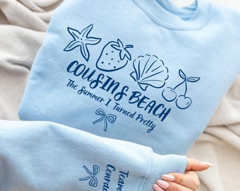 Cousins Beach Custom Sweatshirt, The Summer I Turned Pretty Shirt, Team Conrad, Team Jeremiah, Team Belly Summer Vibe Trending Movie Sweater
